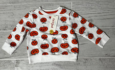 Cat Jack Unisex baby Size Newborn Halloween Pumpkins Long Sleeve Sweatshirt