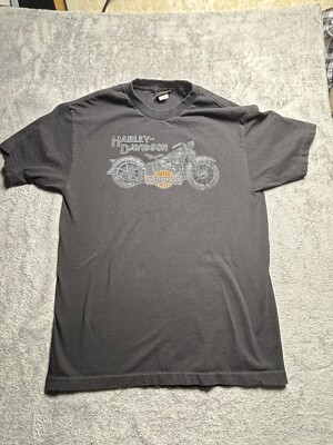 Harley Davidson Motorcycles Black Short Sleeve Tee Shirt Cozumel, Mexico - Large
