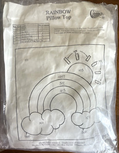 Rainbow Pillow Top Cameo Needle Punch Kit P1762K Factory Sealed Embroidery Kit