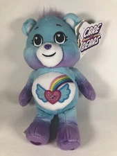 Basic Fun Plush Care Bears Dream Bright 9” 2022 Heart Rainbow Blue Purple Tags