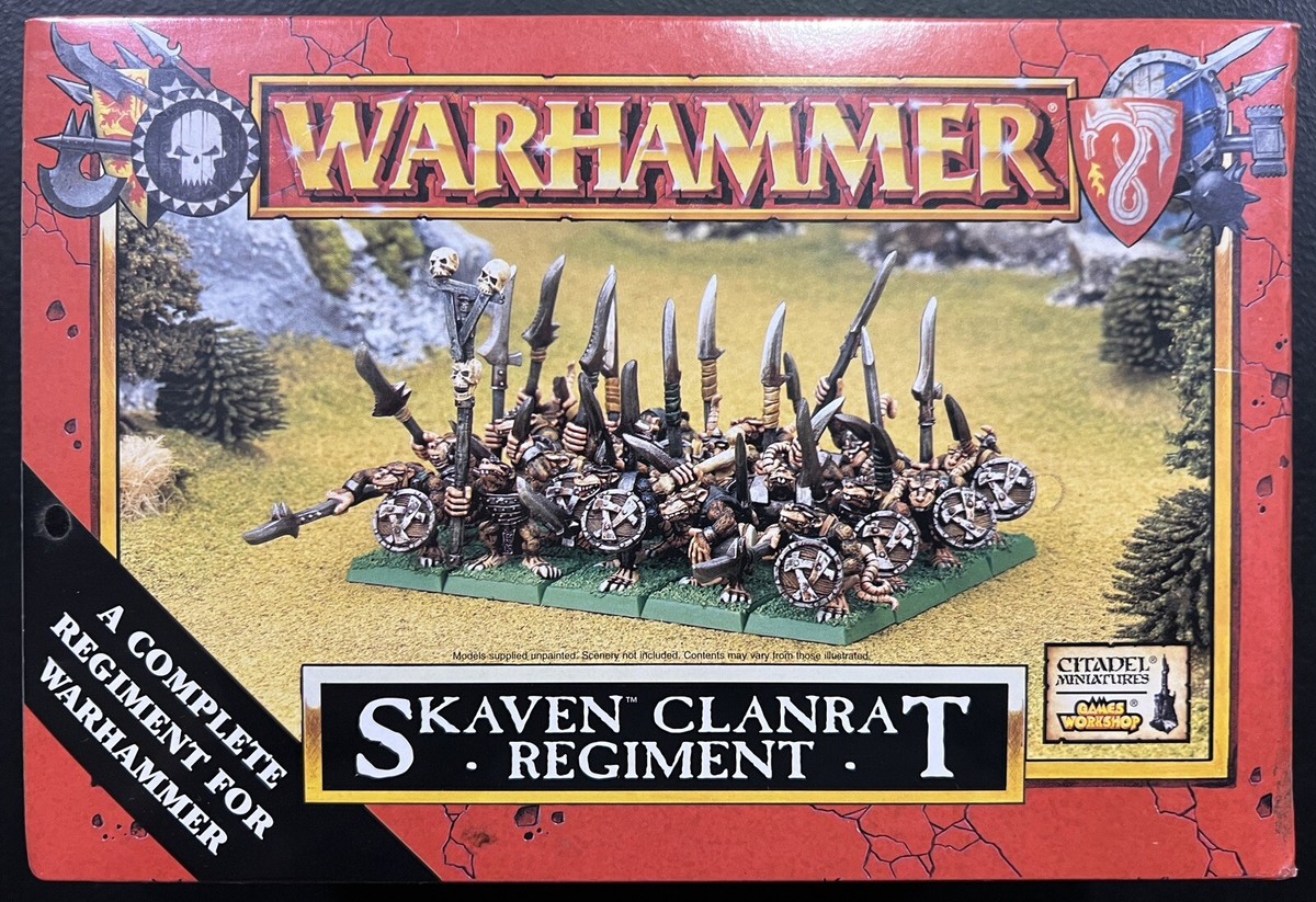 Warhammer Skaven Clanrat Regiment (1999) Sealed OOP Metal Pewter