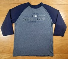 NEW YORK YANKEES Baseball 100 Cotton 3/4 Length Sleeve T-Shirt Youth 10/12