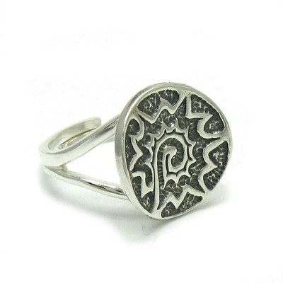 Sterling Silber Ring massiv 925 Sonne größenverstellbar Top Qualität Handarbeit