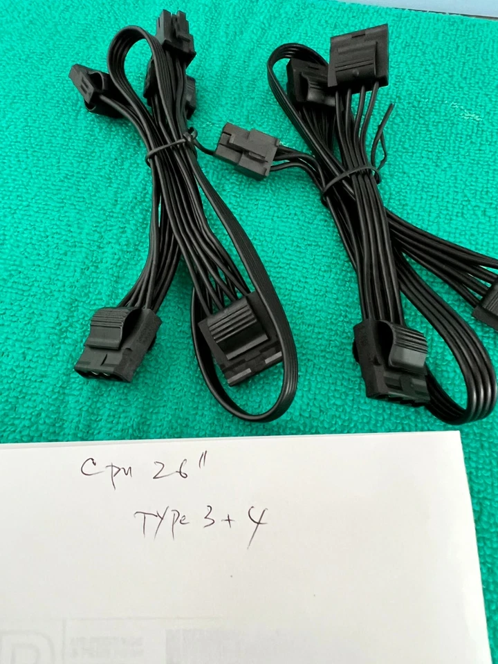 4x Corsair 6 Pin Plug to 4 Molex Type 3 4 Modular Corsair Power Supply Cable  - Image 2 of 4