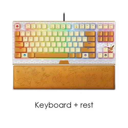 Razer ポケモンキーボード　【イーブイver】 Razer、ピカチュウとイーブイが描かれたポケモンコラボ