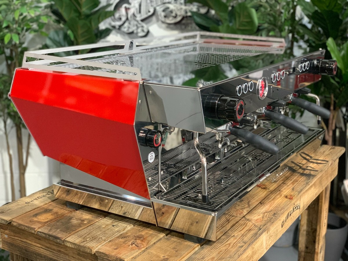 LA MARZOCCO KB90 3 GROUP BRAND NEW RED & STAINLESS ESPRESSO COFFEE