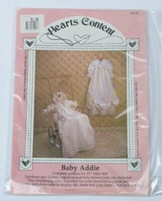 New PATTERN Newborn CHRISTENING dress Baby Addie DOLL Cloth Hearts Content 1988