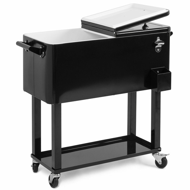 stainless steel rolling cooler cart