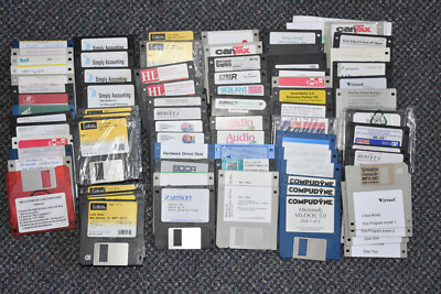 3.5 FLOPPY DISK Computer PC Dos, Windows: Various Software Programs Drivers 90's