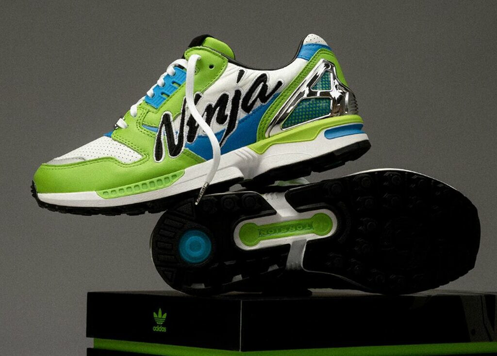 ◆K★◆ adidas ZX 8000 Originals x Kawasaki „Ninja“ Sneaker, Gr. 42 2/3