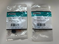 LOT OF 2 Panduit CJ588BLY Cat5e Mini-Com Jack module T568A/B WIRING RJ45, Black 