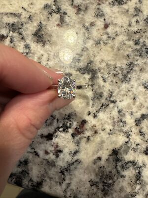 2ct Charles And Colvard Oval Moissanite Ring