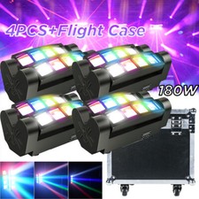8x Spider Moving Head Light DMX RGBW 8LED DMX Disco Stage Show DJ Lighting Case