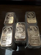 Lot of 100- 1 oz. Saint Gaudens .999 fine copper bar