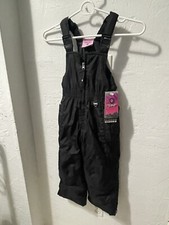 NWT ProtectionSystem Black Snowsuit Ski Pants Bib SalopettesOveralls Unisex 4 25