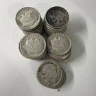 roll of 50 silver roosevelt dimes $5 FACE All 1964 Or Before   RR
