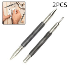 Spring Loaded Nail Set Tools,2-PCS Dual Head Nail Setter and Hinge Pin Punch Set