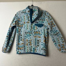 Patagonia Girls blue Aztec Print Lightweight Synchilla Snap-T Pullover Fleece L