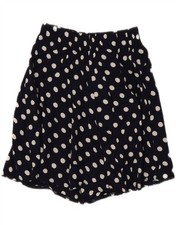 SEVRES Womens A-Line Skirt Medium W28 Navy Blue Polka Dot CB08