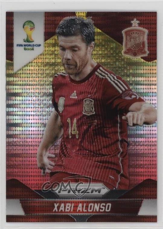 2014 Panini Prizm World Cup Yellow & Red Pulsar Prizm Xabi Alonso #173 rf2