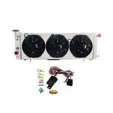 ALLOYWORKS Performance Full Aluminum Radiator Shroud Fans Relay For 1991-2001...