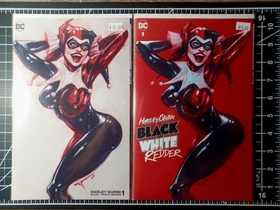 HARLEY QUINN BLACK WHITE & REDDER #1 Ivan Tao The Syndicate Trade & Minimal NM