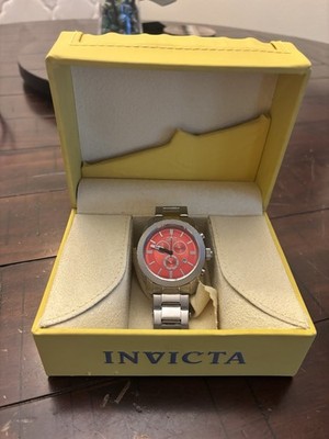 Invicta Model No.18042 Men's Watch Stainless Steel Flame Fusion Crystal