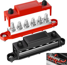 Bus Bar 400A 12V Power Distribution Block 6 X 5/16"(M8) Studs 48V Marine Bus Bar