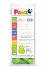 PawZ Dog Boots Tiny 12 Pack Waterproof Rubber Dog Shoes Small Dogs Green