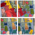 Vintage Mattel Barbie 1970s Mod Lot 35pc Homemade Cut Sew Fabric Panel Outfits