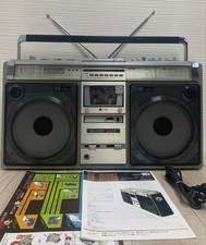 SHARP GF-505SB Searcher-XL Vintage Boombox Cassette Radio Tested Working Japan
