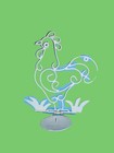 Vintage Metal Rooster Sconce Candle Holder White Chicken Farm Rustic wall mount — photo 6