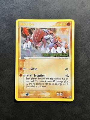 Groudon 14/106 Holo Englisch - Ex Smaragd gestempelt - Pokemon Karte NM