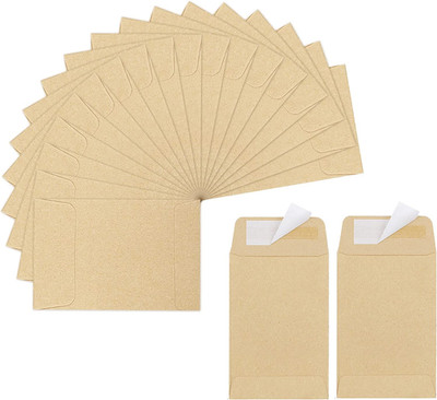 180 Pack Coin Envelopes 2.35''3.5'', Brown Kraft Small Seed Packets, Full-Flap Sea