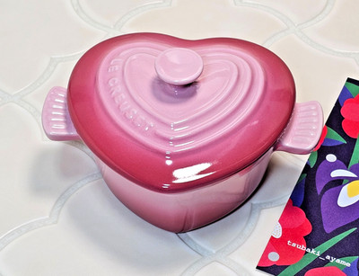Le Creuset Herz Auflaufförmchen Mini Cocotte D'Amour 8 Unzen Rosenquarz...