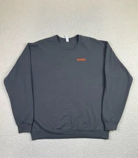 Dunkin Donuts Sweatshirt Mens Large Gray Jerzees Nublend Crewneck Fleece