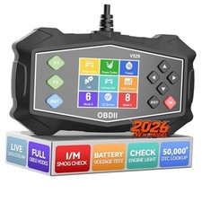 Enhanced OBD2 Scanner Diagnostic Tool - Check Engine Code Reader with Battery