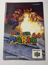 Nintendo 64 Super Mario 64 Manual Instruction Booklet Only N64 100 authentic