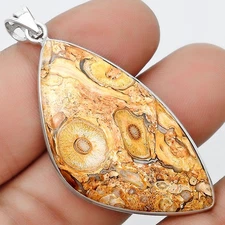 Natural Rock Calcy 925 Sterling Silver Pendant Jewelry P-1001