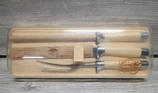 Vintage Set of 3 Fine Cutlery Carving by Briddle Made In USA Chrome Vanadium B4