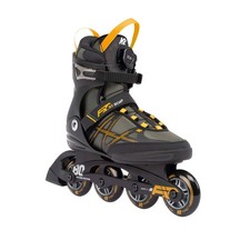 K2 Men's F.I.T. 80 BOA Breathable 4 Wheel Gray/Mustard Inline Skates, All Sizes