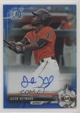 2017 Bowman Chrome Prospect Blue Refractor /150 Jacob Heyward #CPA-JHE Auto fm0
