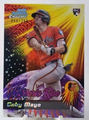 Coby Mayo 2025 Bowman Chrome Meteoric Rise MR-22 Purple Mojo Refractor /250