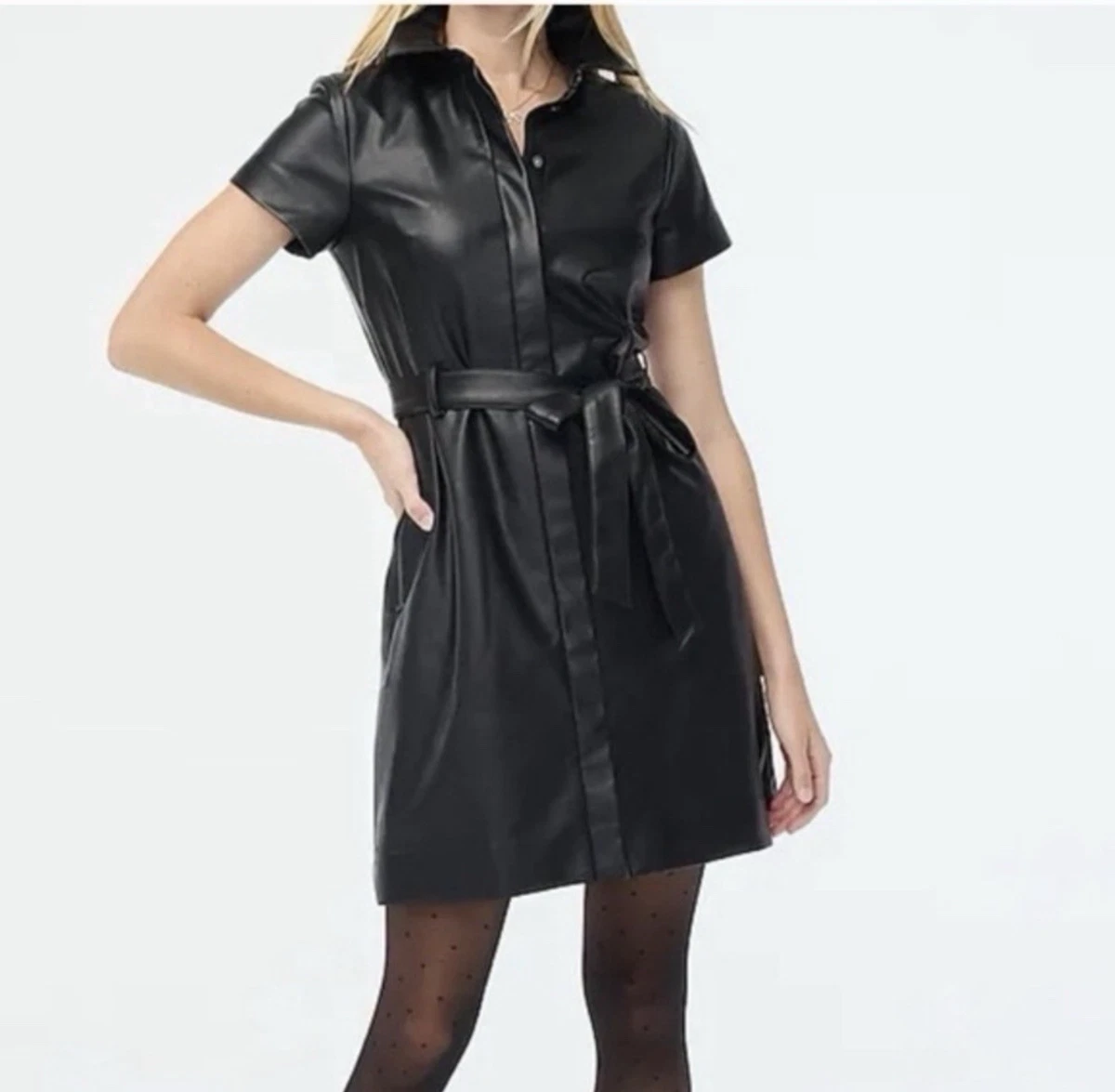 tan leather dress zara Zara Brown Faux Leather Midi Secretary Dress Large Sheath Dress – Cougar  Vintage Shop