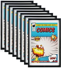 Comic Book Frame, 8 Pack, UV Protection,White Mat, Fits Current Comics up to 6