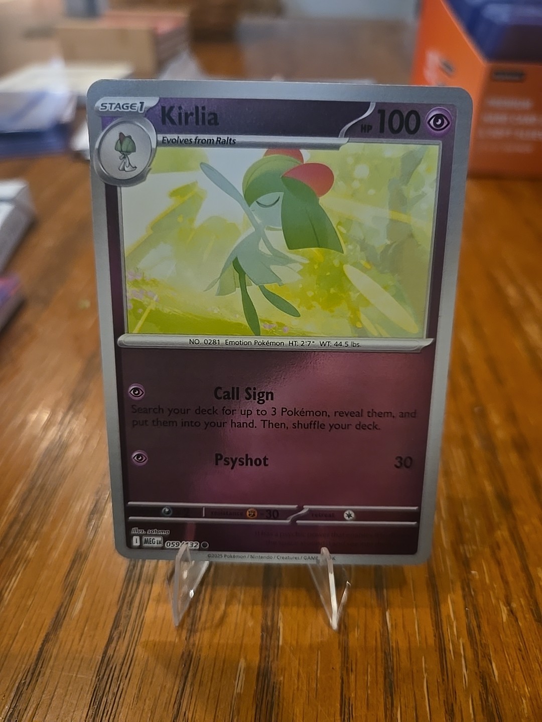 059/132 Kirlia - ME01 Mega Evolution Reverse Holo NM Pokemon