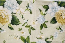Flannel Back Vinyl Tablecloth 52"x90" Oblong 6-8 ppl MULTICOLOR FLOWERS  9,HP