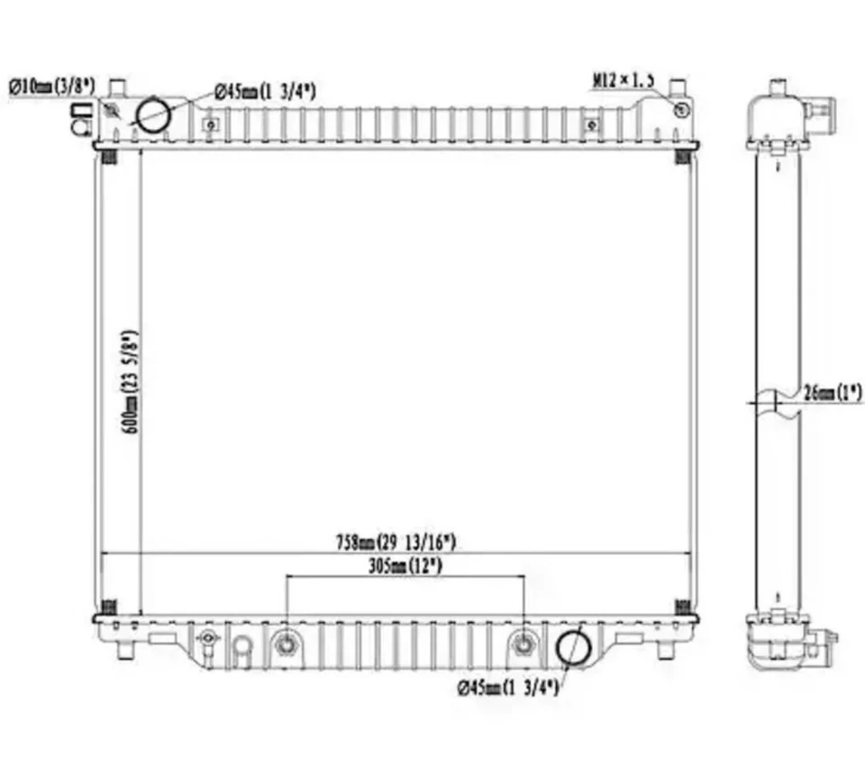Radiador Carquest Premium 431360 para Ford E150 E250 E350 ('98-'14) Foto 2 de 2
