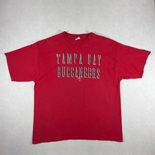 Vintage Starter Tampa Bay Buccaneers T-Shirt Red Mens XXL NFL Made in USA 90s