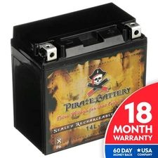 YTX14L-BS  High Performance - Maintenance Free - Sealed AGM Motorcycle Battery